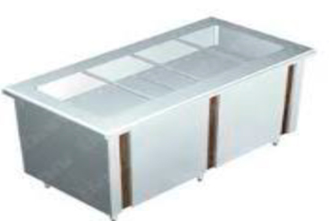 gabinete con baño maria alfer inox