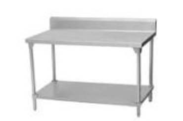 mesa de trabajo con lambrin alfer inox