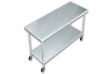 mesa de trabajo movil alfer inox